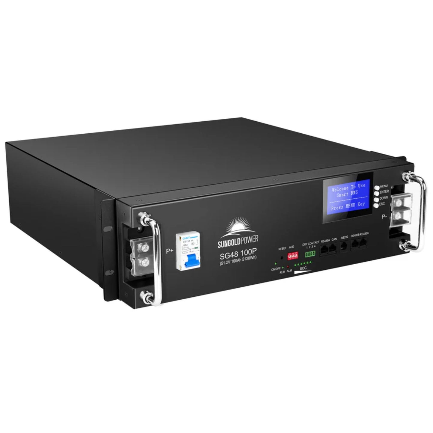 48V 100AH Server Rack LiFePO4 Lithium Battery SG48100P UL1973 UL9540A