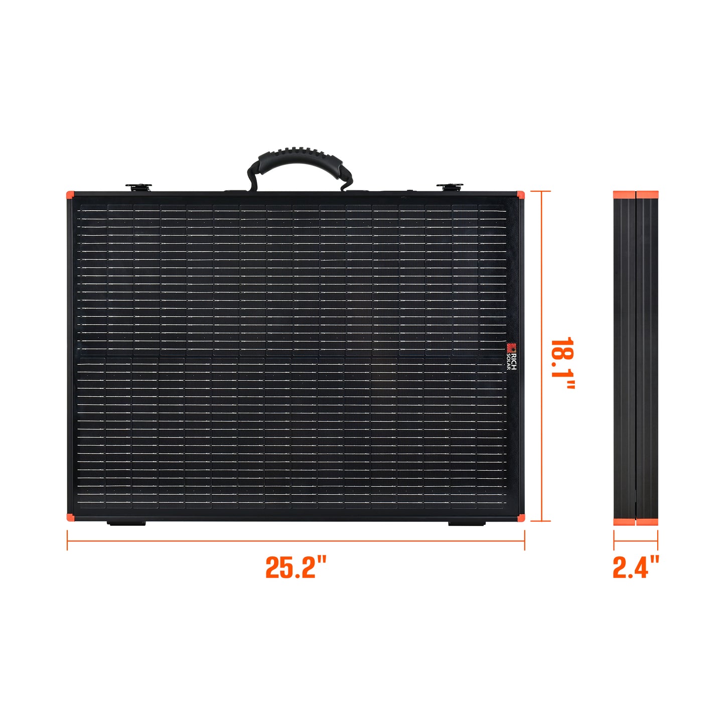 MEGA 100 Portable Briefcase Solar Panel | 100 Watt Portable Solar Panel | Premier 12V Portable Solar Panel