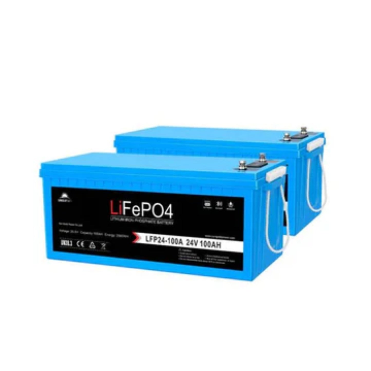 24V 100AH LiFePO4 Deep Cycle Lithium Battery / Bluetooth /Self-heating / IP65