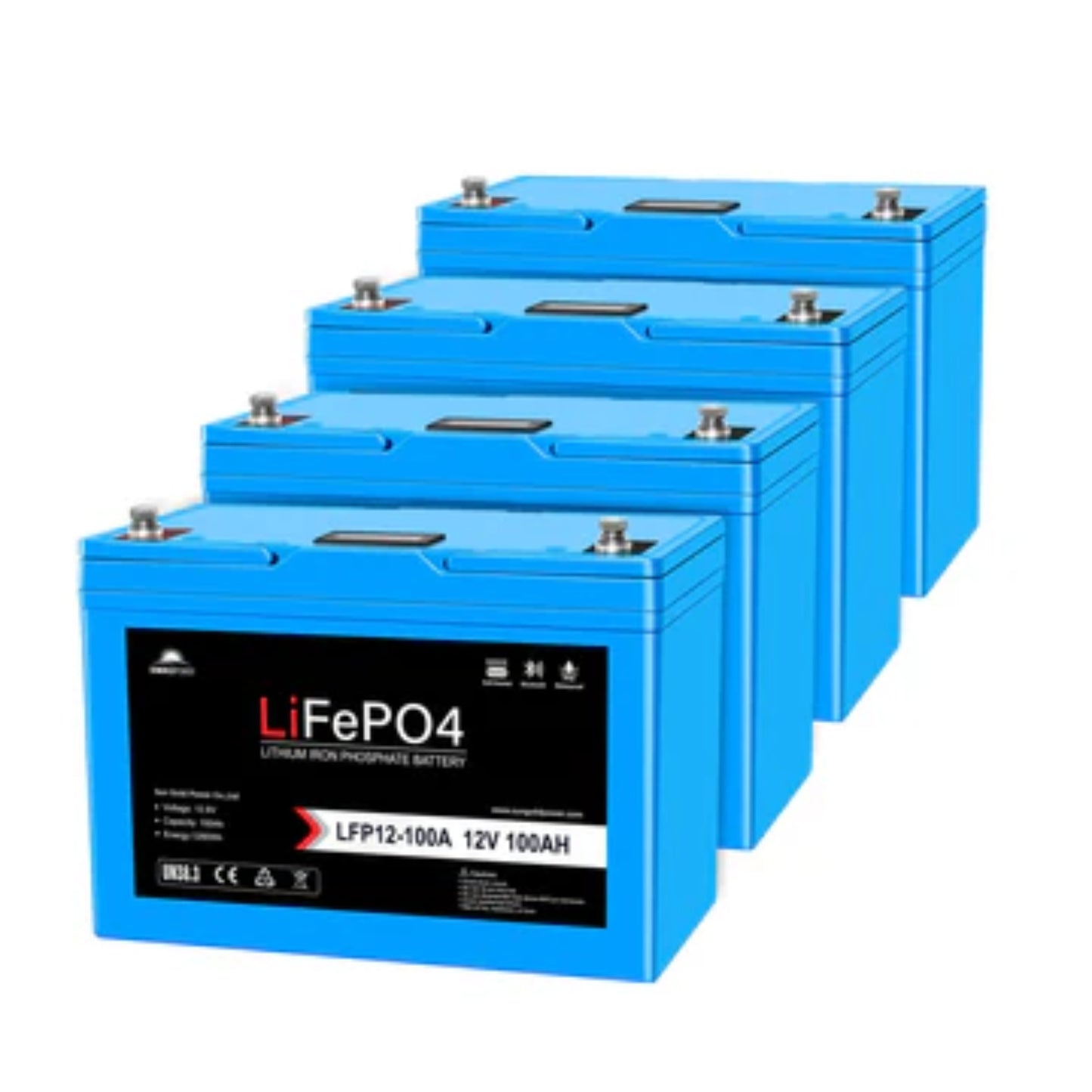 12V 200AH LiFePO4 Deep Cycle Lithium Battery / Bluetooth /Self-heating / IP65