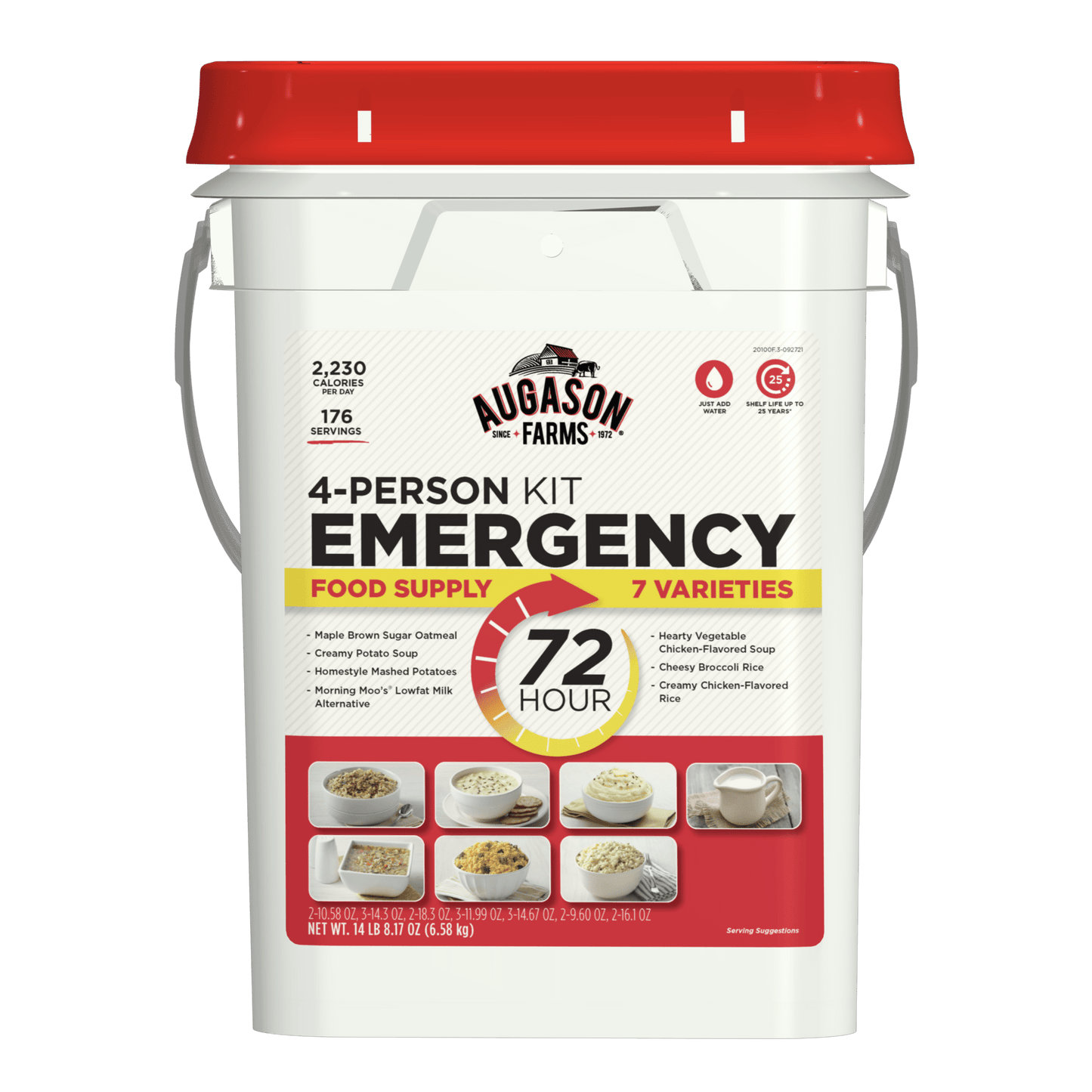 72-Hour 4-Person Emergency Food Supply Kit, 176 Servings