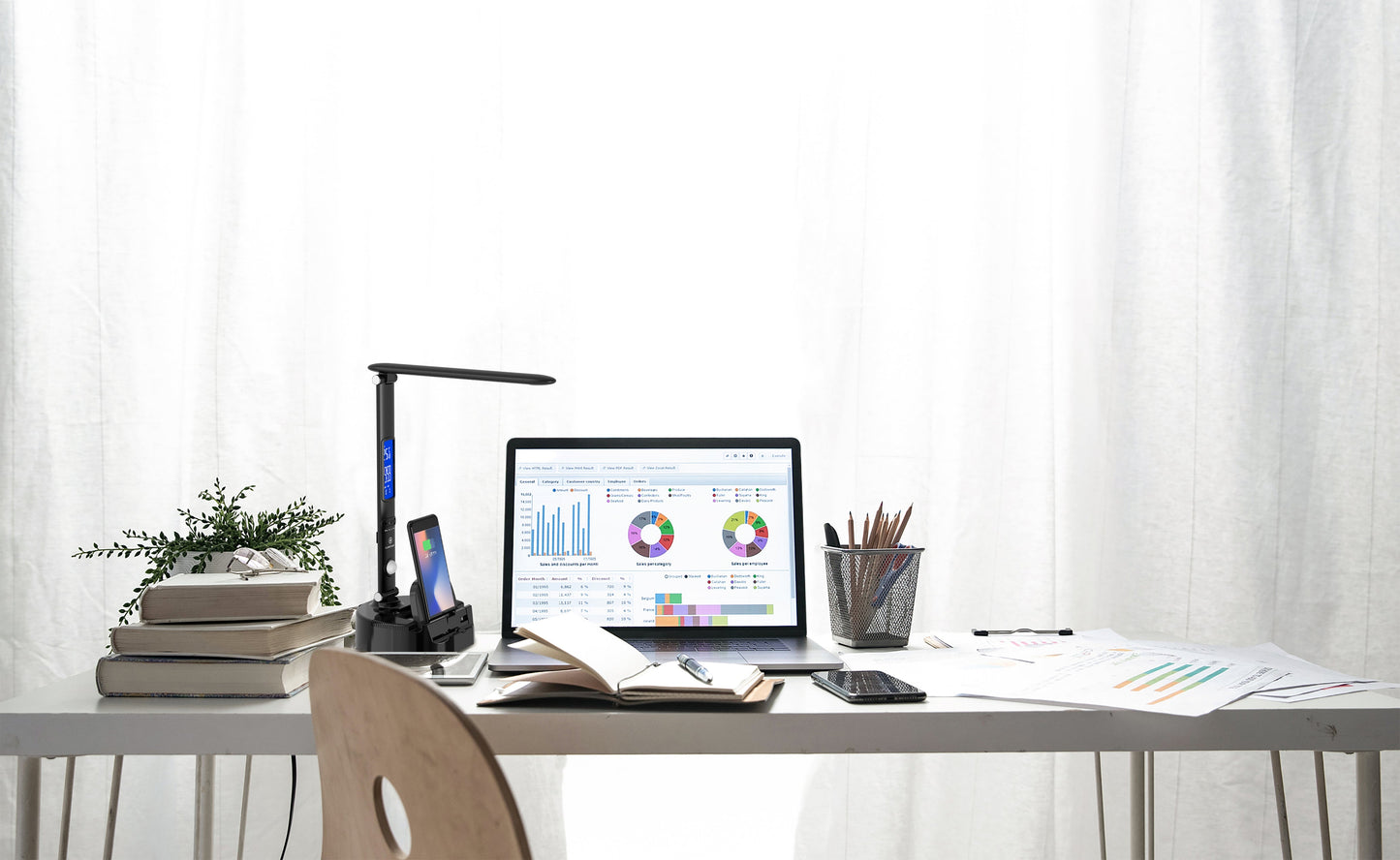 Lumicharge III | LED Desk Lamp + Wireless Charger+ Bluetooth Speaker & App-Controls