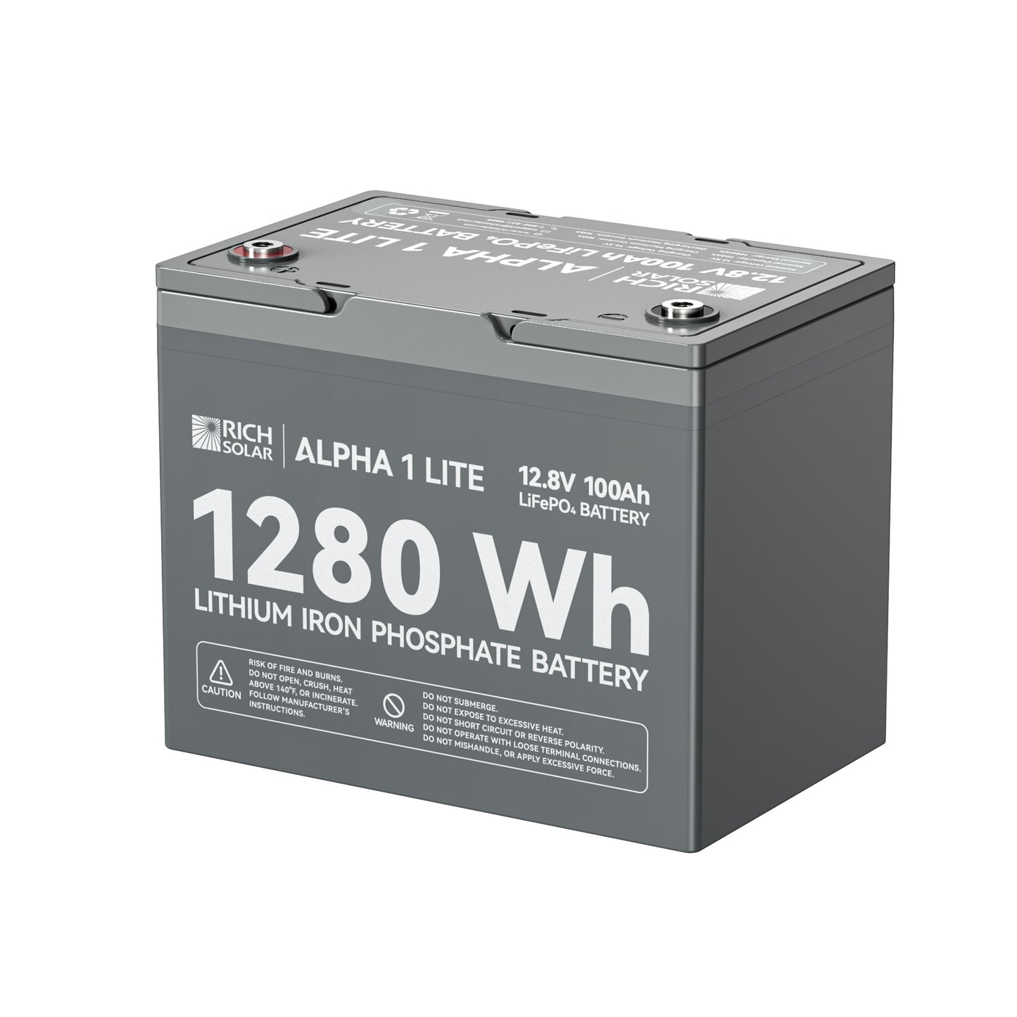 ALPHA 1 LITE | 12V 100Ah LiFePO4 Battery | Lightweight 12V Lithium Battery