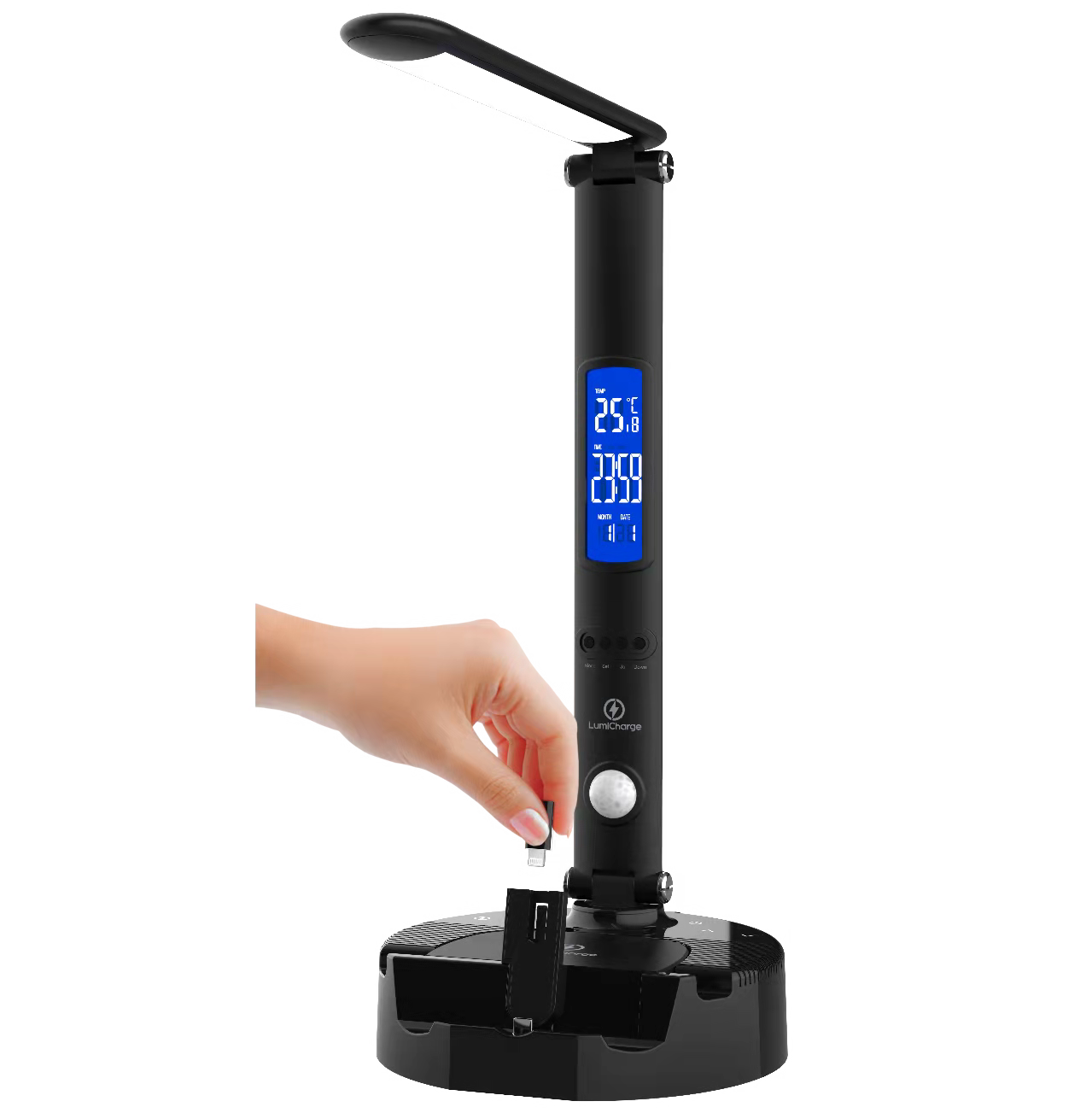 Lumicharge III | LED Desk Lamp + Wireless Charger+ Bluetooth Speaker & App-Controls