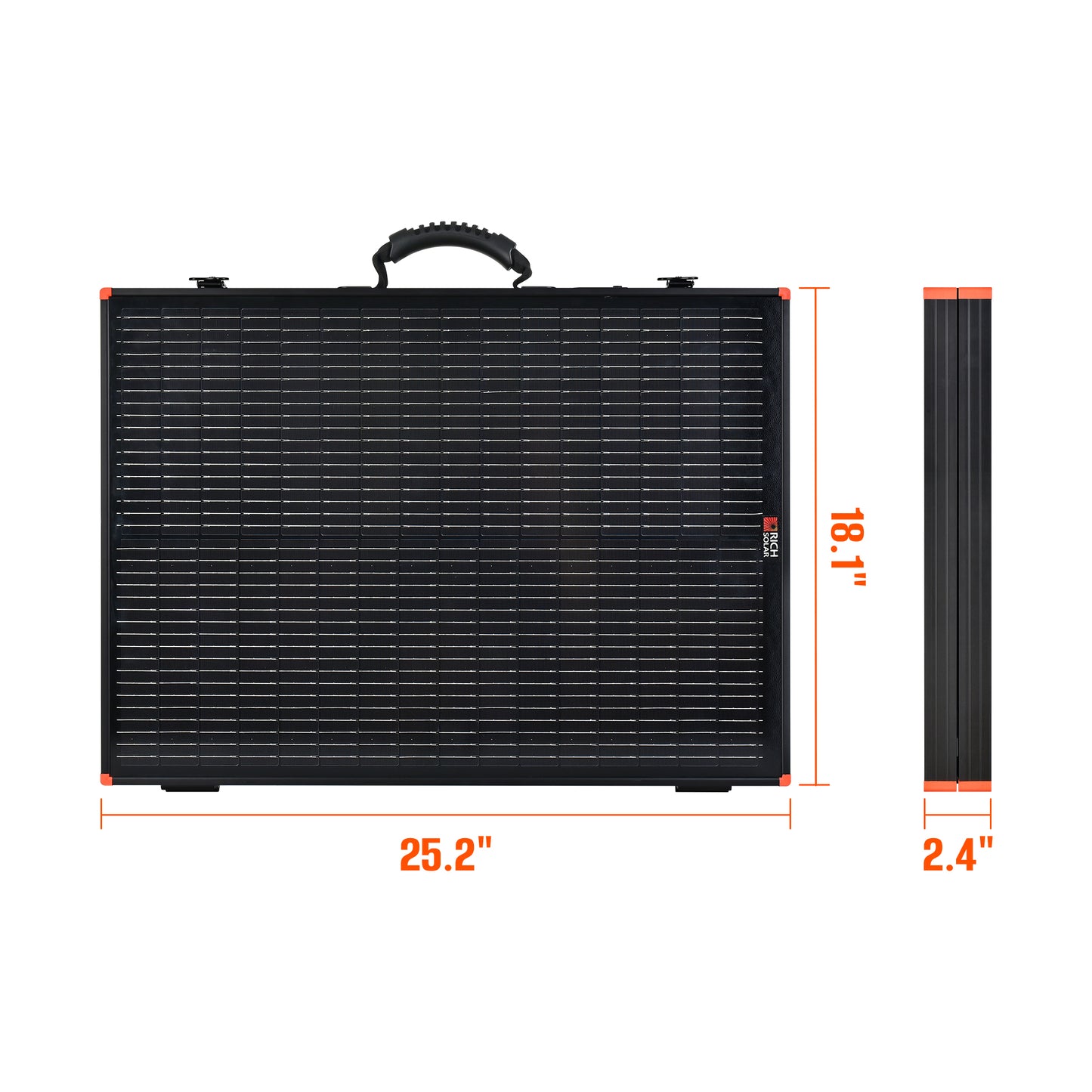 MEGA 100 Portable Briefcase Solar Panel | 100 Watt Portable Solar Panel | Premier 12V Portable Solar Panel for Generators, Power Stations, Vans | High Efficiency