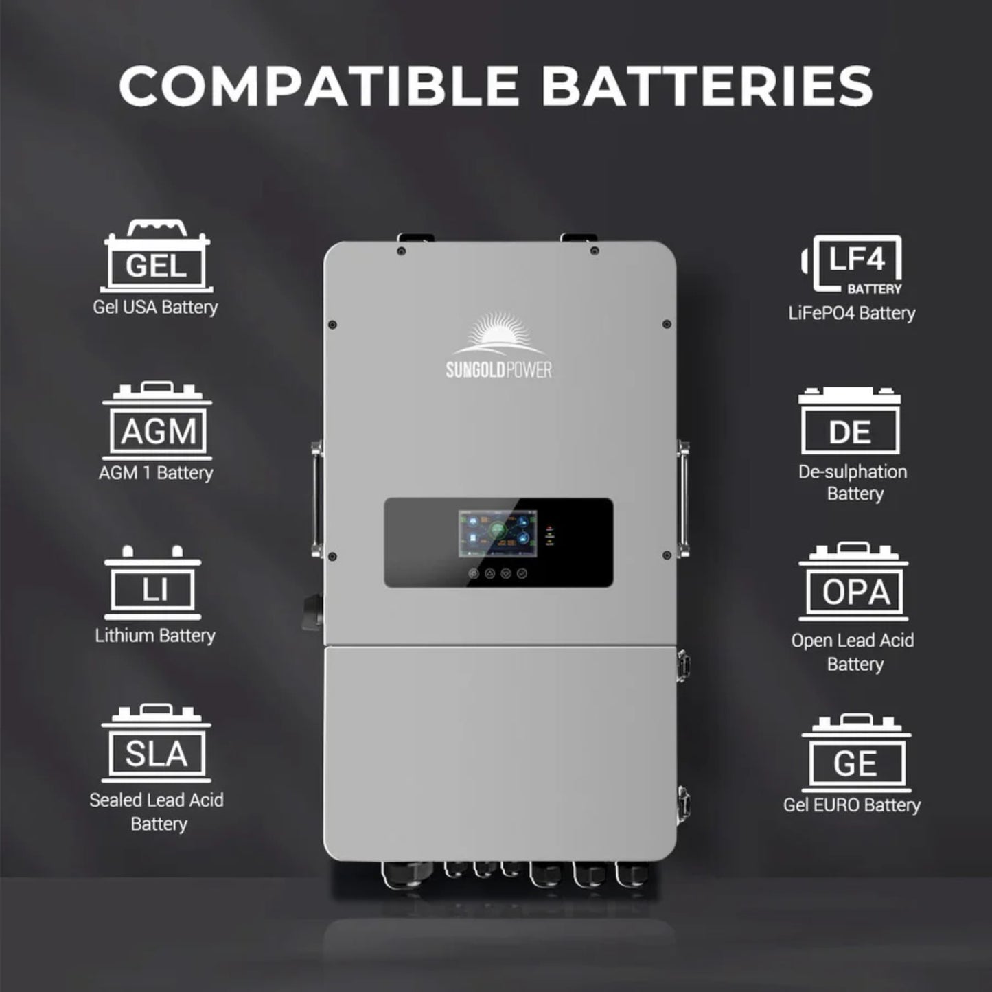 10KW Hybrid Inverter 48V Split Phase Grid Feedback Batteryless