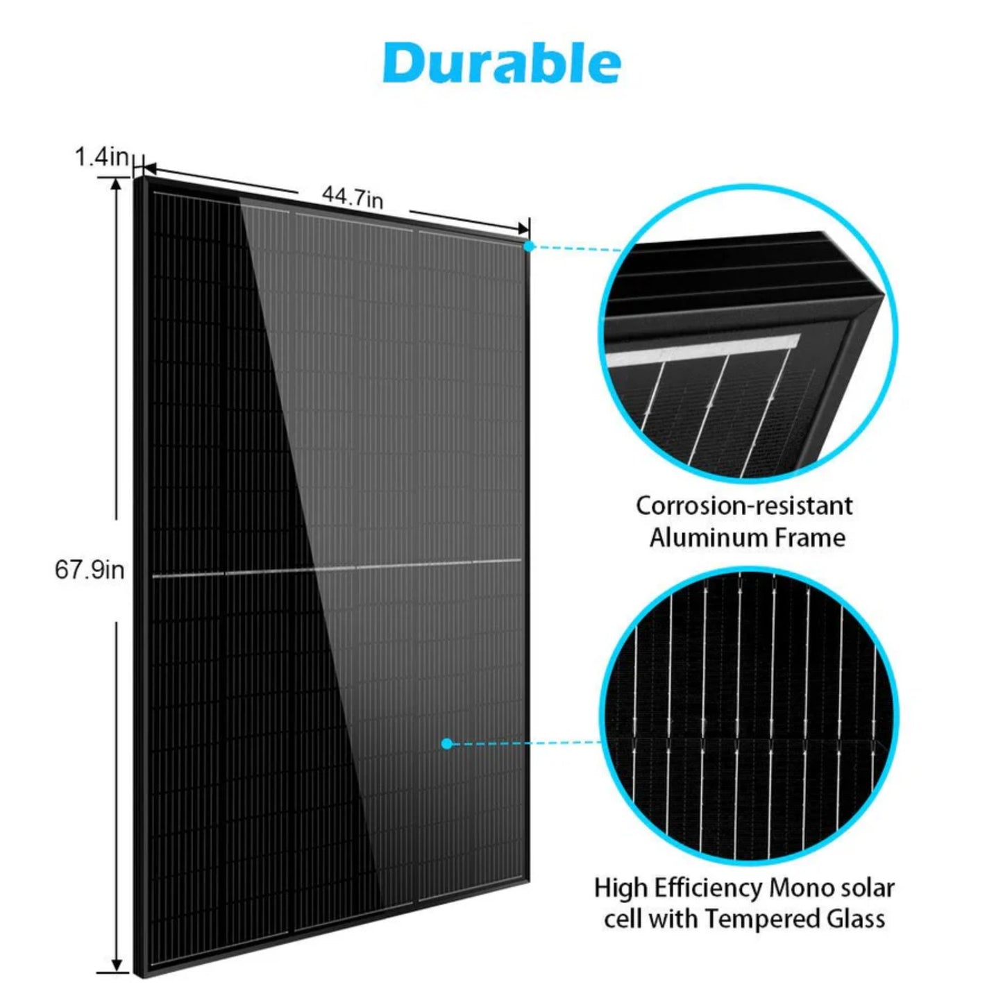 415W Mono Black PERC Solar Panel Full Pallet (32 Panels) UL 61730