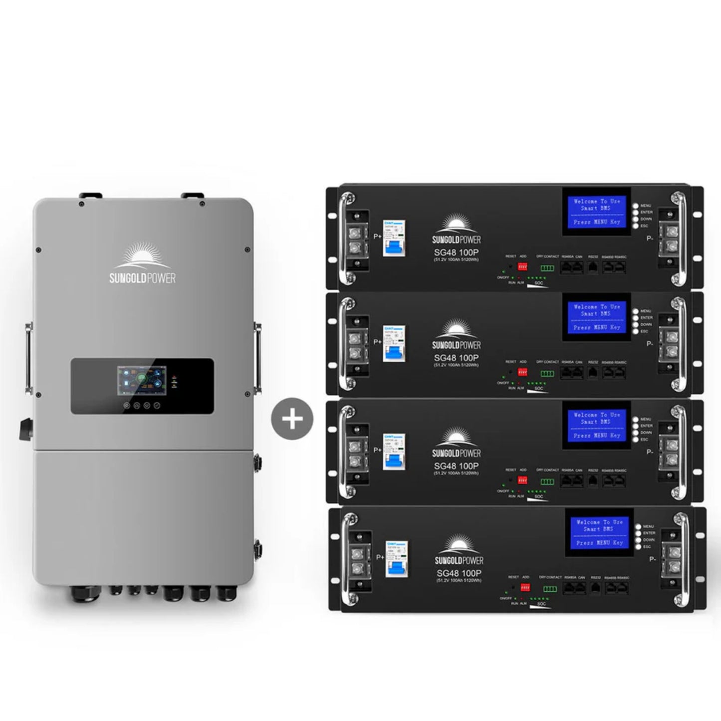 10KW Hybrid Inverter 48V Split Phase Grid Feedback Batteryless