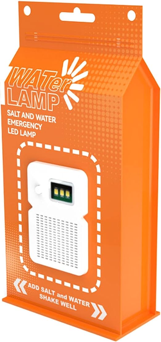 Emergency Light Salt Water Lamp, No Battery Required Portable Lantern for Hiking,Camping Essentials Survival Gear Outdoor Lamp for Power Outages Outdoor Activities Night Fishing Camping