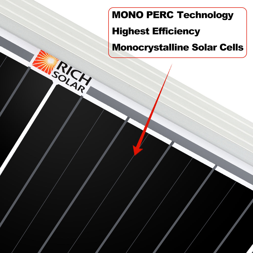 MEGA 200 | 200 Watt Solar Panel | Premier 12V Off-Grid Solar Panel for RVs Cabins, Boats | 25-Year Output Warranty | UL Certified