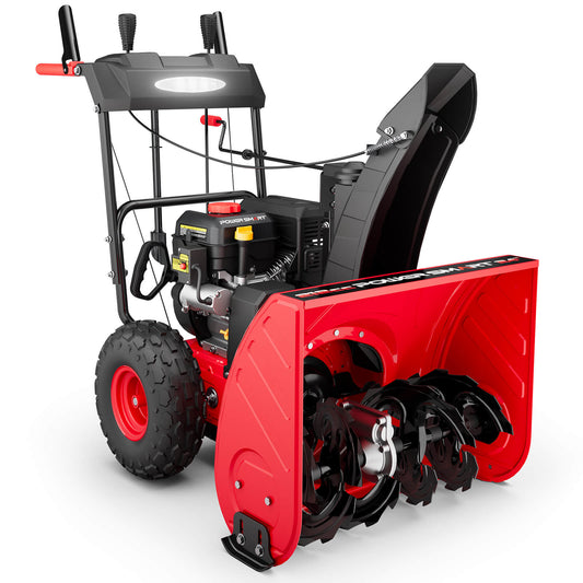 24'' 212cc Two Stage Self-Propelled Gas Snow Blower w/ Electric Start DB7109A