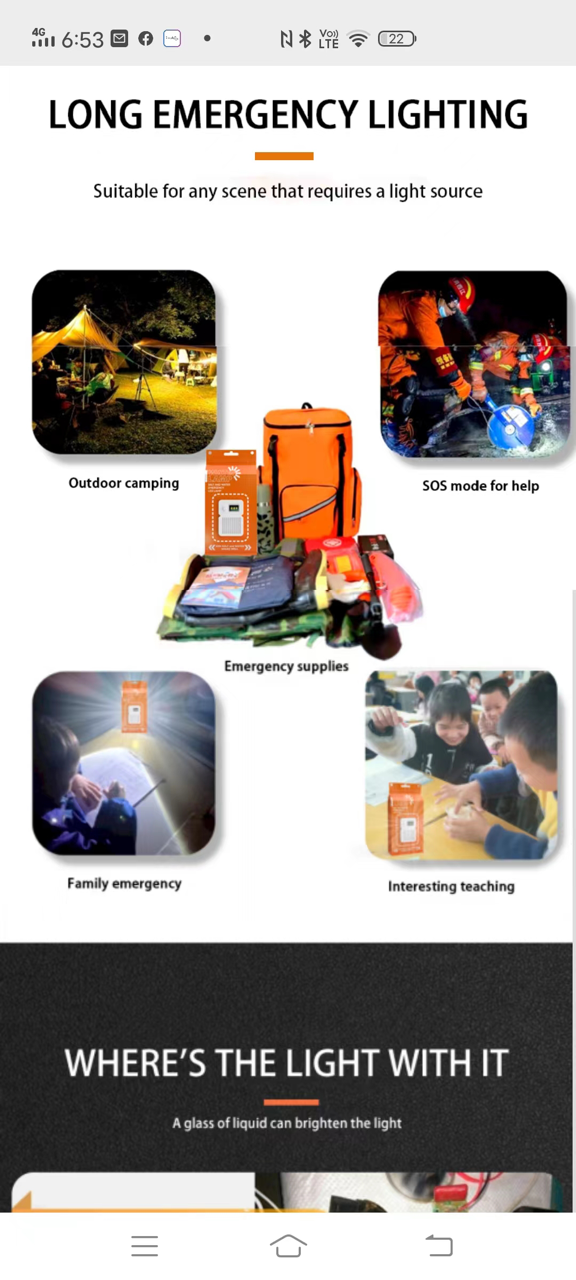 Emergency Light Salt Water Lamp, No Battery Required Portable Lantern for Hiking,Camping Essentials Survival Gear Outdoor Lamp for Power Outages Outdoor Activities Night Fishing Camping