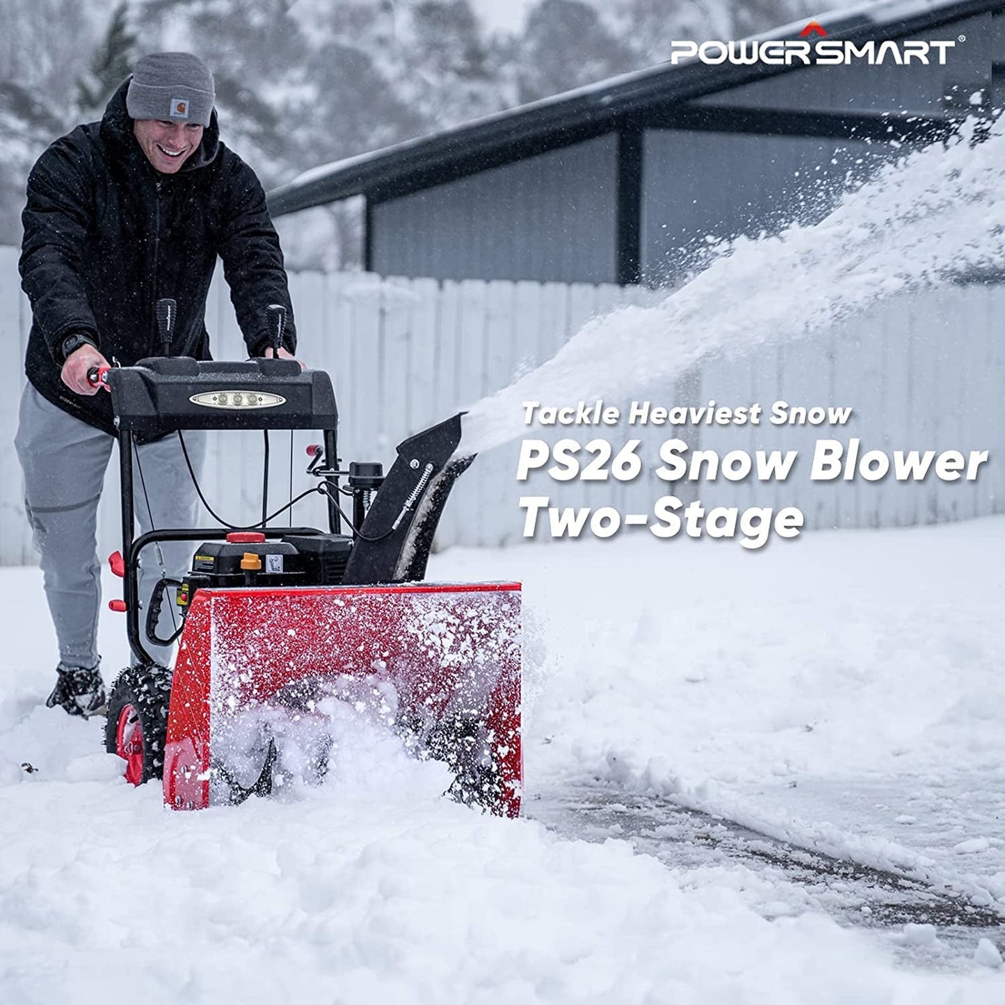 26'' 212cc Two Stage Self-Propelled Gas Snow Blower w/ Electric Start DB7109B