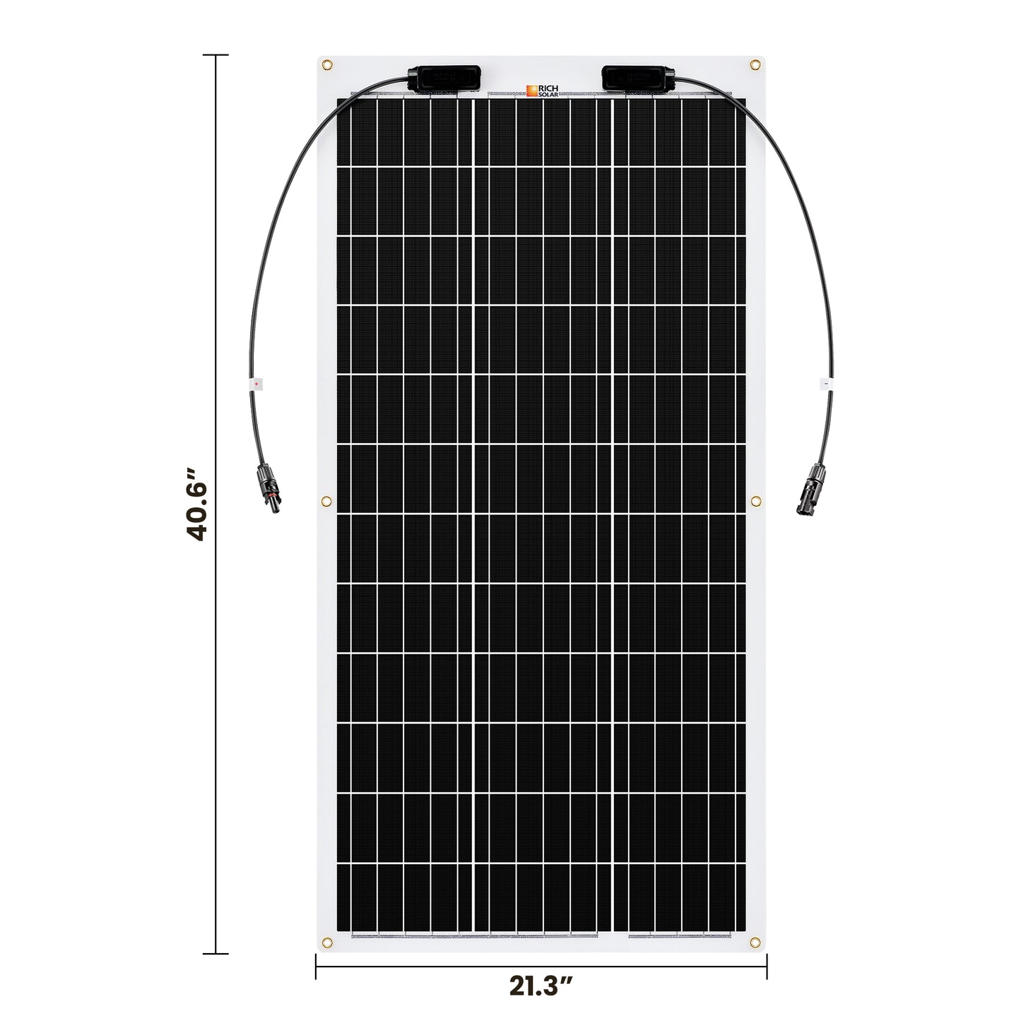 MEGA 100 FLEX | 100 Watt Flexible Solar Panel | Lightweight 12V Flexible Solar Panel for Vans, Boats, Trailers | High Efficiency