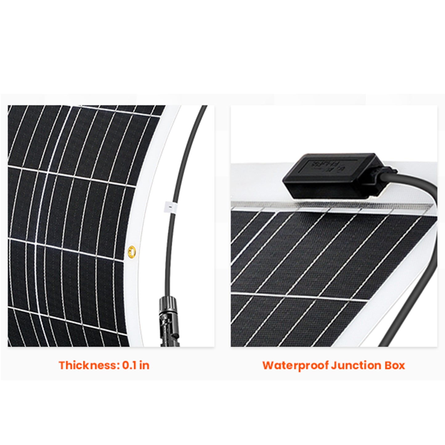 MEGA 100 FLEX | 100 Watt Flexible Solar Panel | Lightweight 12V Flexible Solar Panel for Vans, Boats, Trailers | High Efficiency