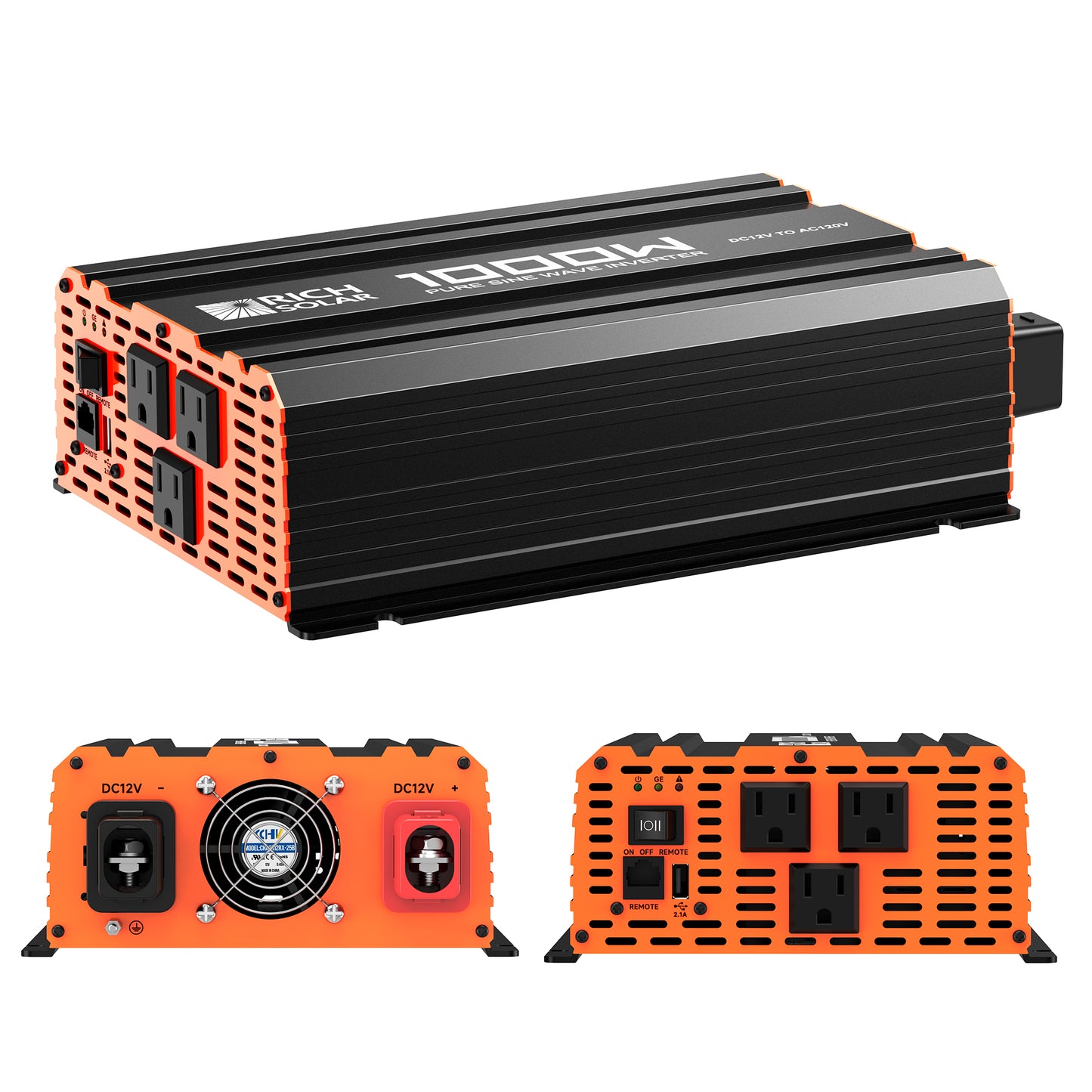 NOVA PURE 1K | 1000 Watt (1kW) 12 Volt Industrial Pure Sine Wave Inverter | Powerful 1000W 12V Off-Grid Inverter for RVs, Trailers, Campers, Vans, Trucks, Overlanders, Boats