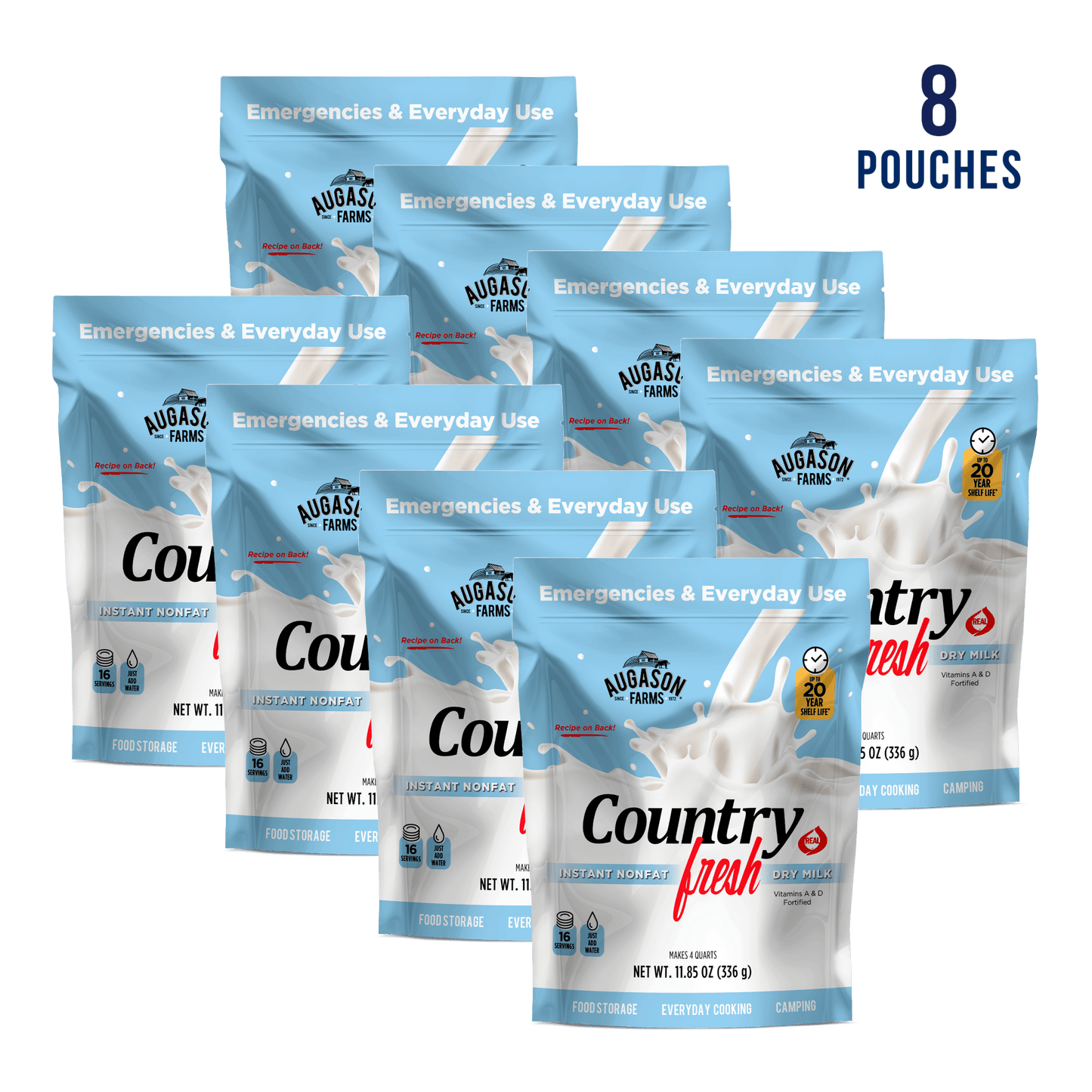 Country Fresh Instant Nonfat Dry Milk Pouch, 16 Servings